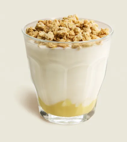 Fromage blanc crémeux citron granola